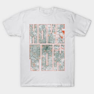 Houston, Texas, USA City Map Typography - Bohemian T-Shirt